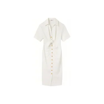 Sandro Short Sleeved Dress Women's Light Umber