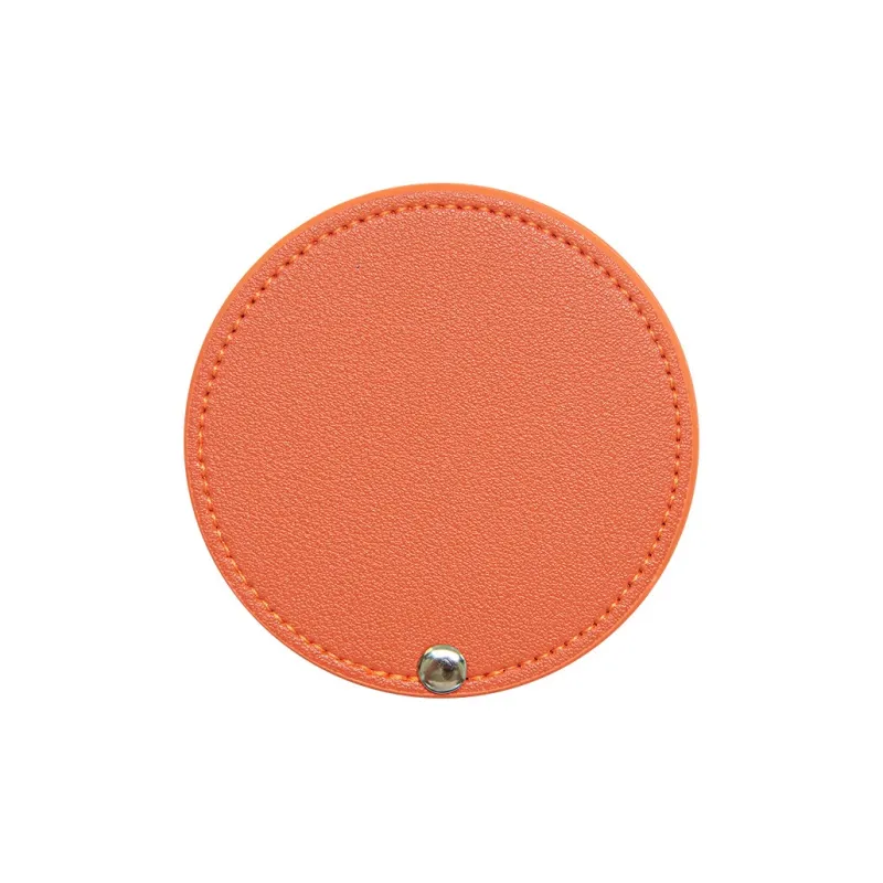 JIXUAN Portable Refillable PU Leather Rotating Stainless Steel Cute Impact Resistant Make Up Mirrors-5