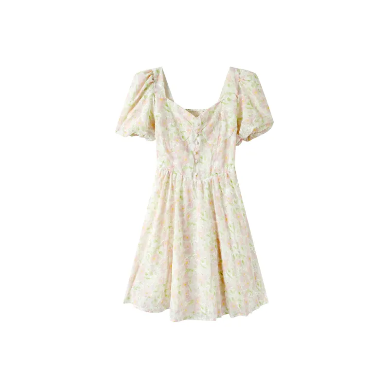 Adeworn Short Sleeved Dress Women's Multicolor-0