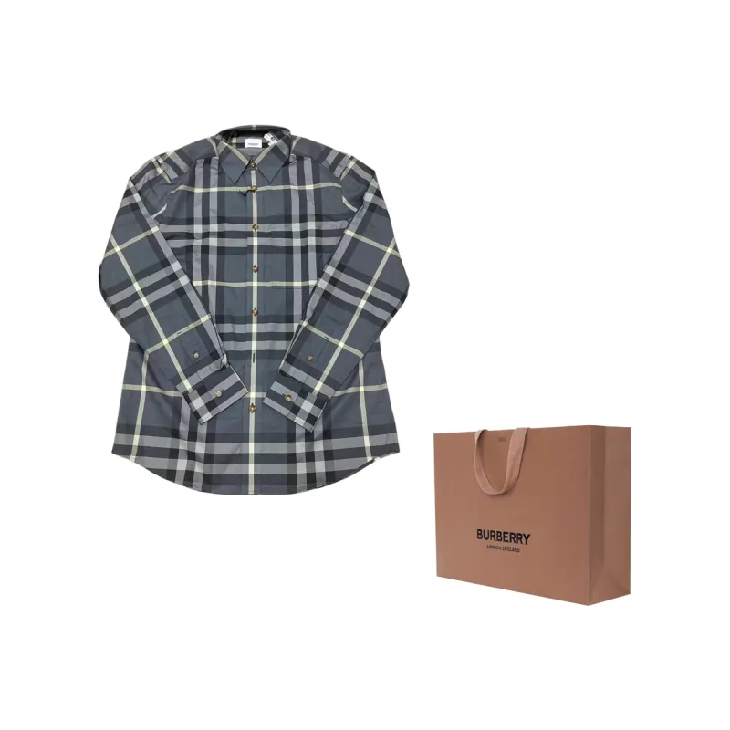 Burberry Shirt Men's Light Blue-9