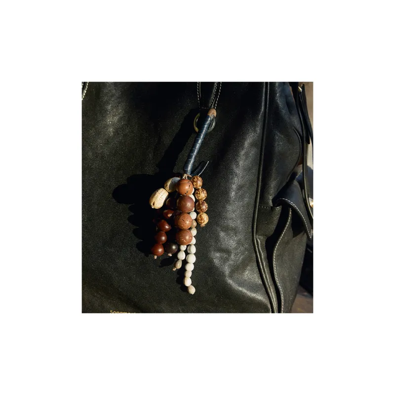 Songmont Top Grain Cow Leather Bag Accessory Unisex Denim Blue/Caramel Brown-5