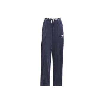Adidas Originals VELOUR SST Knitted Sports Pants Women's Navy Blue