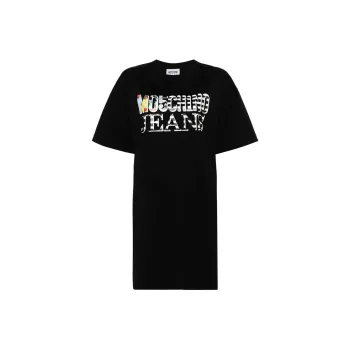 MOSCHINO Jeans Logo Printed Crewneck T-Shirt Dress