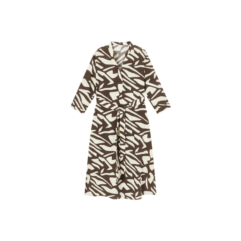 FINITY Long Sleeved Dresses Women's Apricot Coffee-0