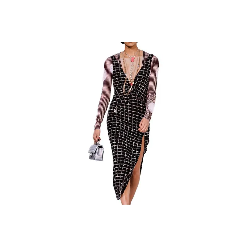 CHANEL SS21 Sleeveless Dress Women's Marine Blue-0