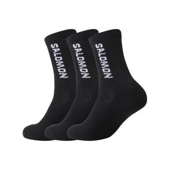 SALOMON Mid Calf Socks Men's 3 Pack Black