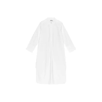 GANNI Poplin Oversized Midi Shirt Dress