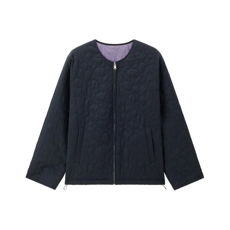 UNIQLO Puffer Jacket Women's Black & Purple-0