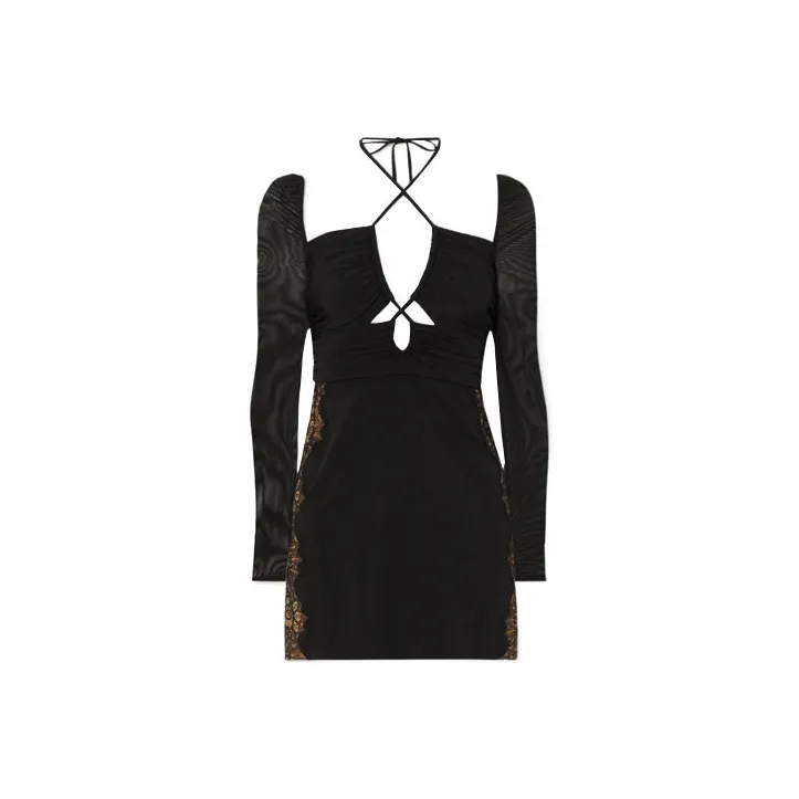 Self-portrait Long-Sleeved Dresses Women's Black-0