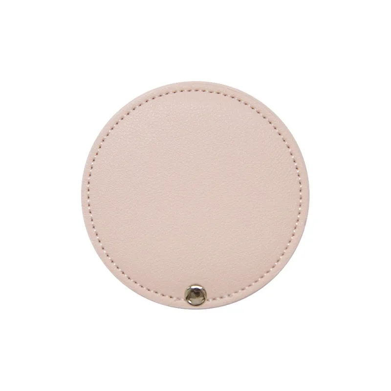 JIXUAN Portable Refillable PU Leather Rotating Stainless Steel Cute Impact Resistant Make Up Mirrors-2