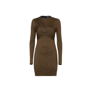 FENDI FW21 Long-Sleeved Dresses Women's Brown