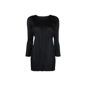 PLEATS PLEASE ISSEY MIYAKE Long-Sleeved Dresses Women's Black