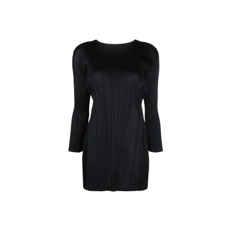 PLEATS PLEASE ISSEY MIYAKE Long-Sleeved Dresses Women's Black-0