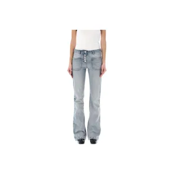 COURREGES Logo Embroidered Bootcut Jeans