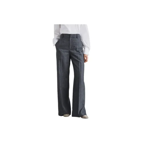 Brunello Cucinelli High-Waist Wide-Leg Tailored Trousers