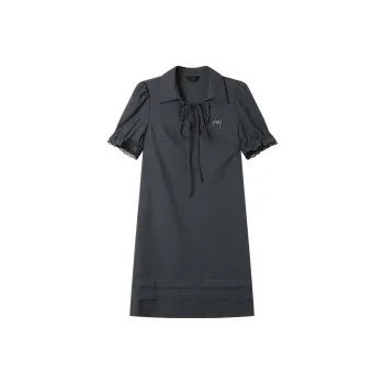 LOUISY AO Short Sleeved Dresses Women's Dark Gray