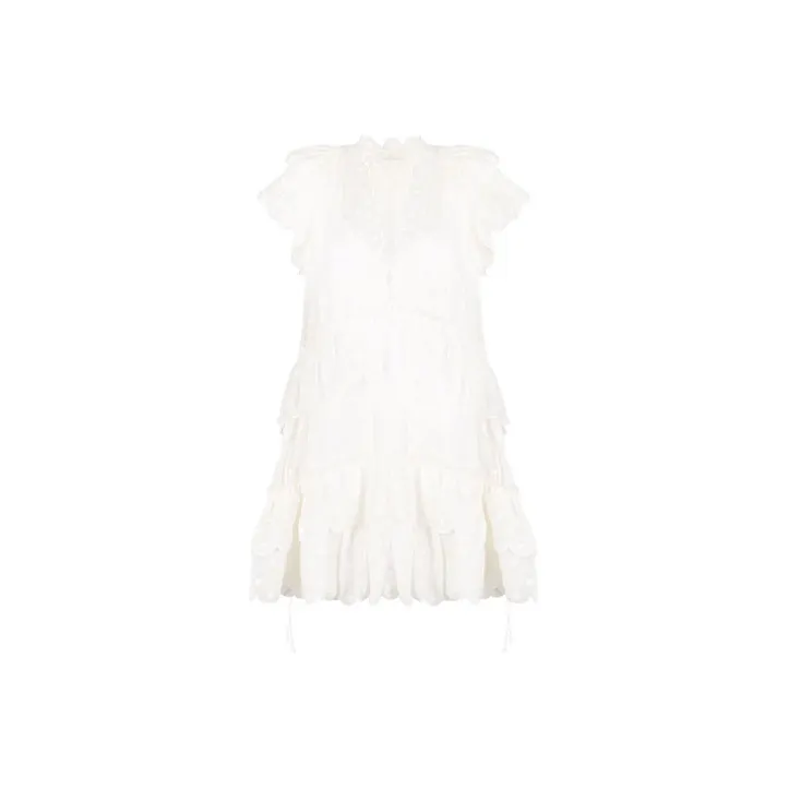 Zimmermann Short-Sleeved Dresses Women's White-0