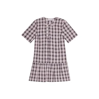 GANNI SS24 Short Sleeved Dress Women's Light Purple