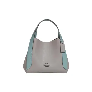 COACH Hadley Leather Basket Bag Handbag Crossbody Bag Small Size Women's Aqua Blue With Gray