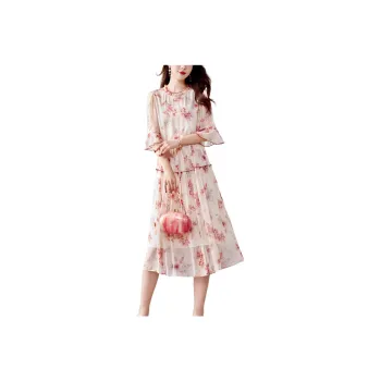Yi Mengyuan Silk Long Sleeved Dress Women's