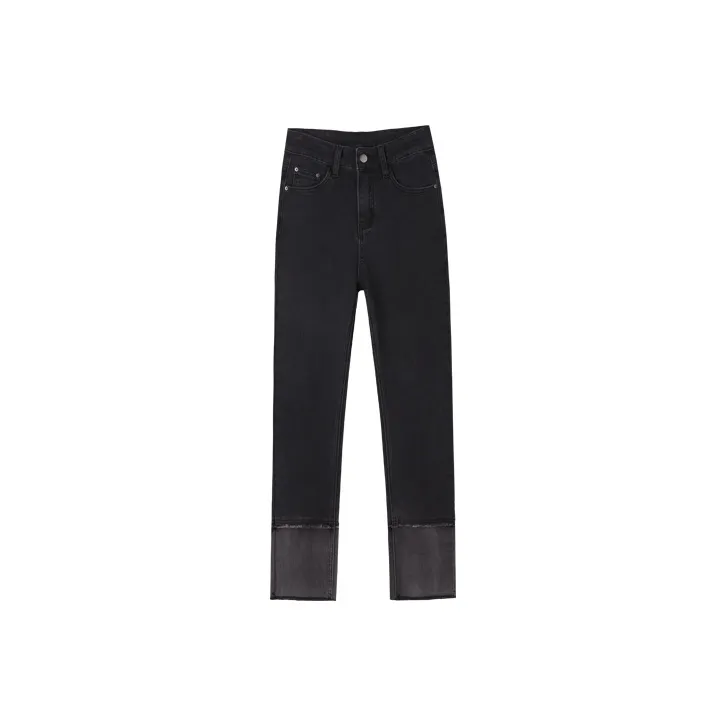 MITUAN Jeans Women's Black Gray-0