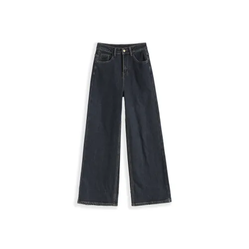 SITOL Jeans Women's Black Blue Fleece NW35-0036