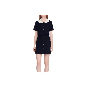 Sandro Buttoned Mini Dress