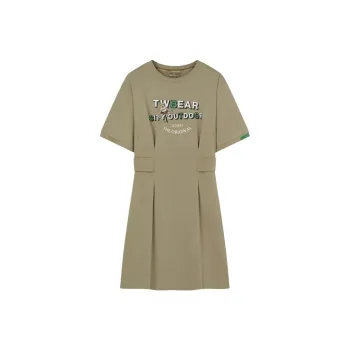 Teenie Weenie Short Sleeved Dresses Women's Army Green