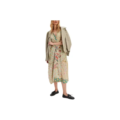 FREE PEOPLE Magnolia Pearl Appliqué Fayhe Dress Short-Sleeved Dresses Women's Orchid/Multicolor