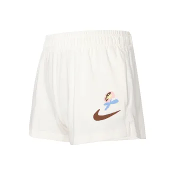 Nike Sportswear Women's Logo Print Elastic Shorts 'Sail White'