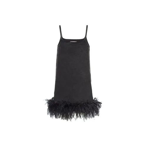 MIU MIU SS23 Slip Dresses Women's Black