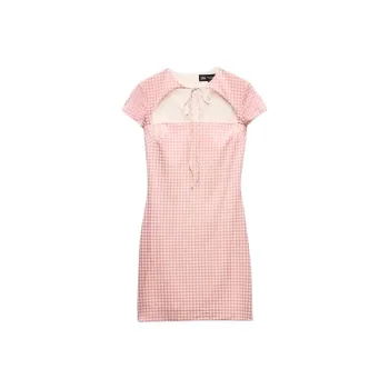 ZARA Short Sleeved Dresses Women's Pink/White