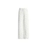 Ecru Small Blue Floral (Extended Length)