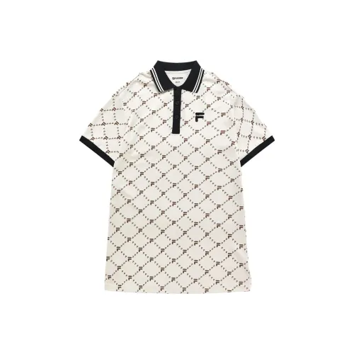 FILA FUSION FOB Series Short Sleeved Dress Women's Lactose Color