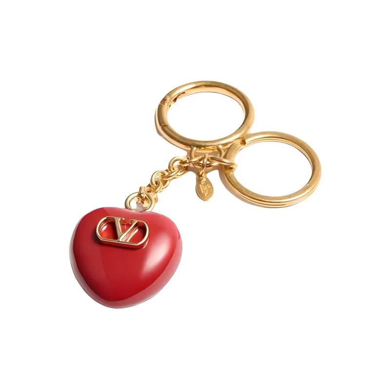 Valentino Enamel Bag Charm Bag Accessory Women's Yellow & Red-2