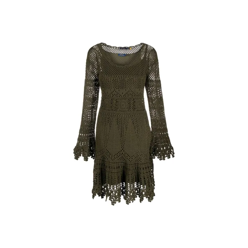 Polo Ralph Lauren Long-Sleeved Dresses Women's Army Green-0