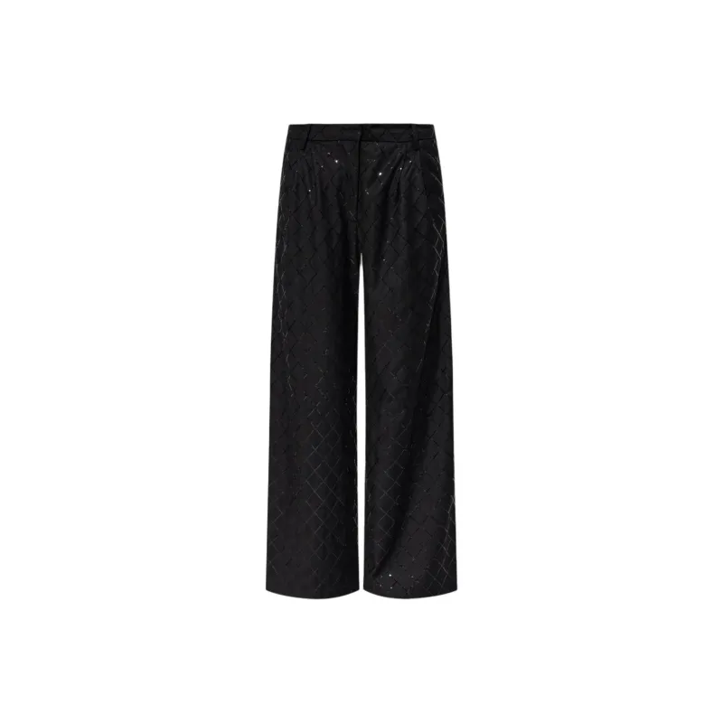 Rotate Sequin Embellished Wide Leg Pants-0
