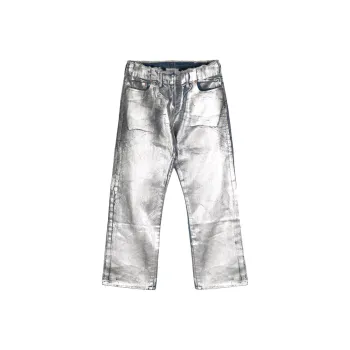 Doublet Silver Foil coated Jeans