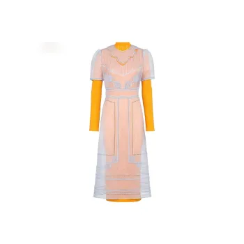 FENDI Long-Sleeved Dresses Women's Light Blue
