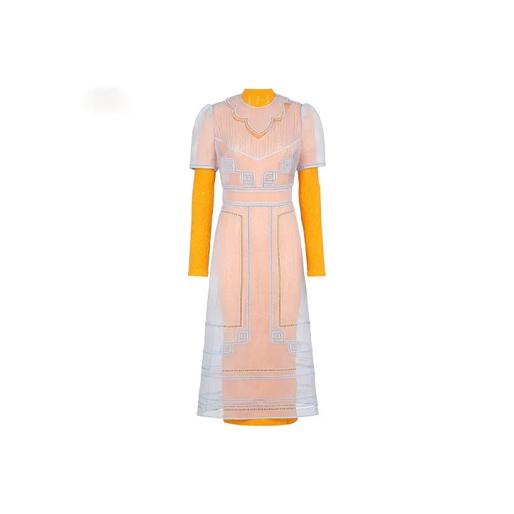 FENDI Long-Sleeved Dresses Women's Light Blue-0