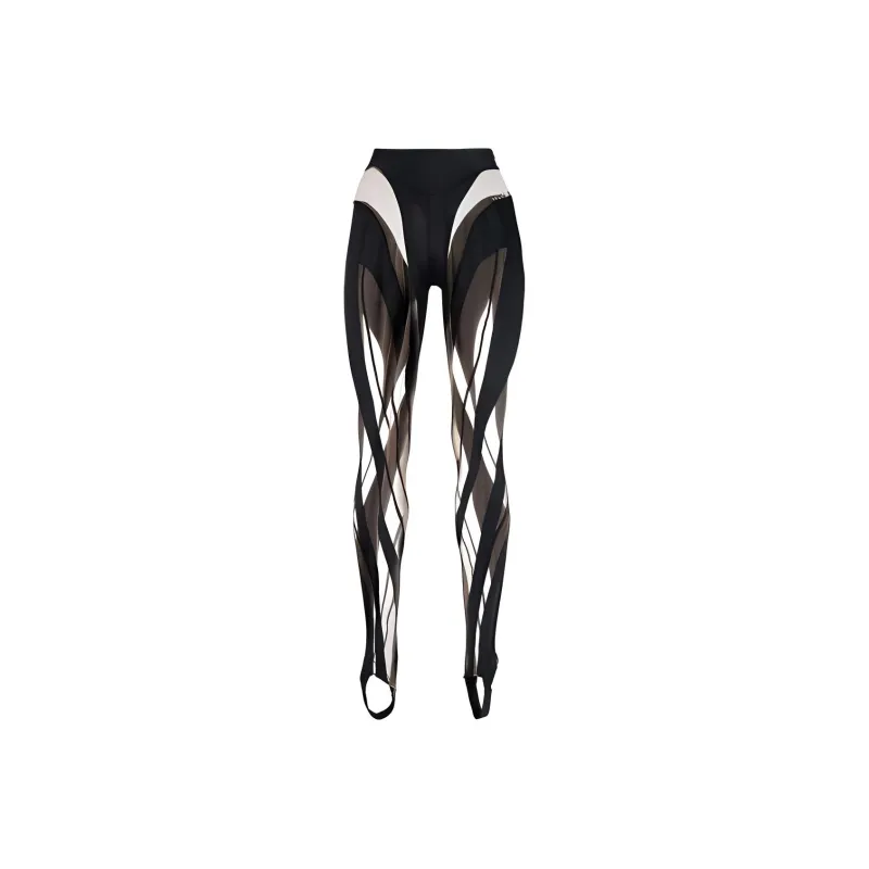 Mugler Semi-sheer Leggings-0