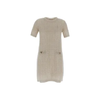 Valentino Short Sleeved Dress Women's Beige