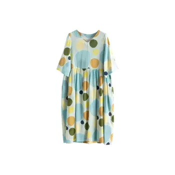 ZIMO Short Sleeved Dresses Women's Light Blue