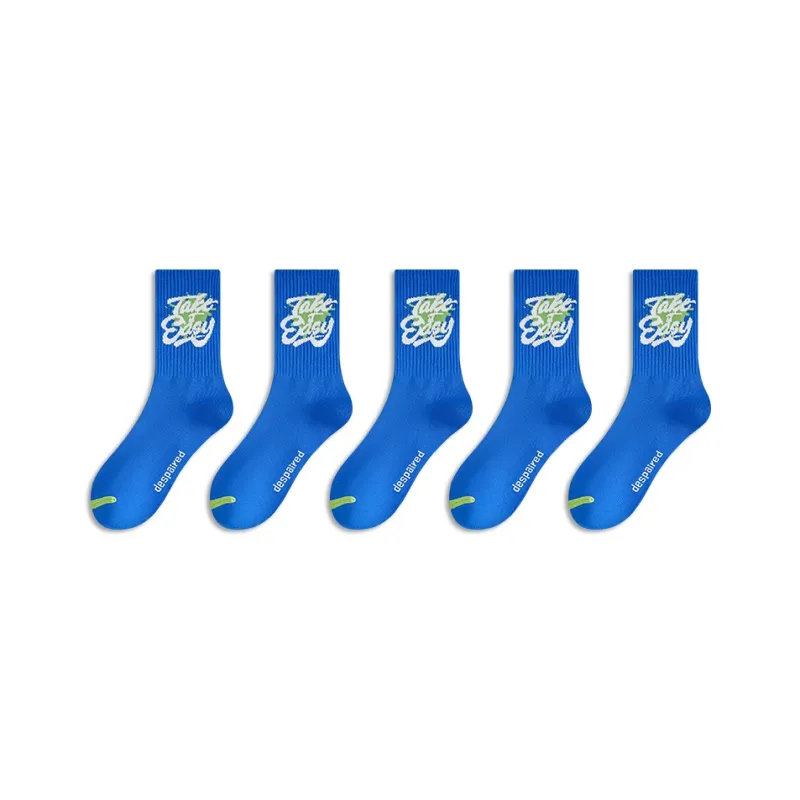 Taste The Color Mid Calf Socks Unisex 5 Pack-10