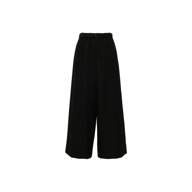 Sacai Pinstriped Wide Leg Palazzo Pants-0