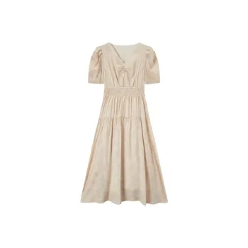 EICHITOO SS24 Short Sleeved Dresses Women's Khaki