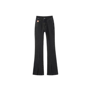 MITUAN SS22 Flared Pants Jeans Women's Black Gray Color