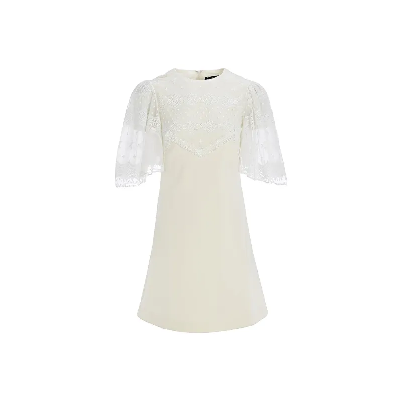Marie Elie Short-Sleeved Dresses Women's Ivory-0