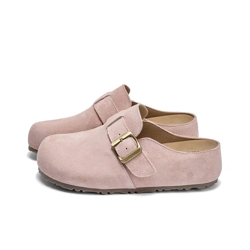 La Chapelle Abrasion Resistant Closed Toe Birkenstock Shoes Women's Pink-2