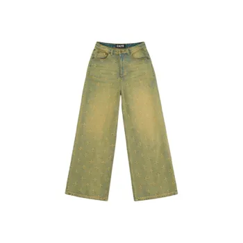 SMFK Jeans Women's Vintage Blue Denim Garden